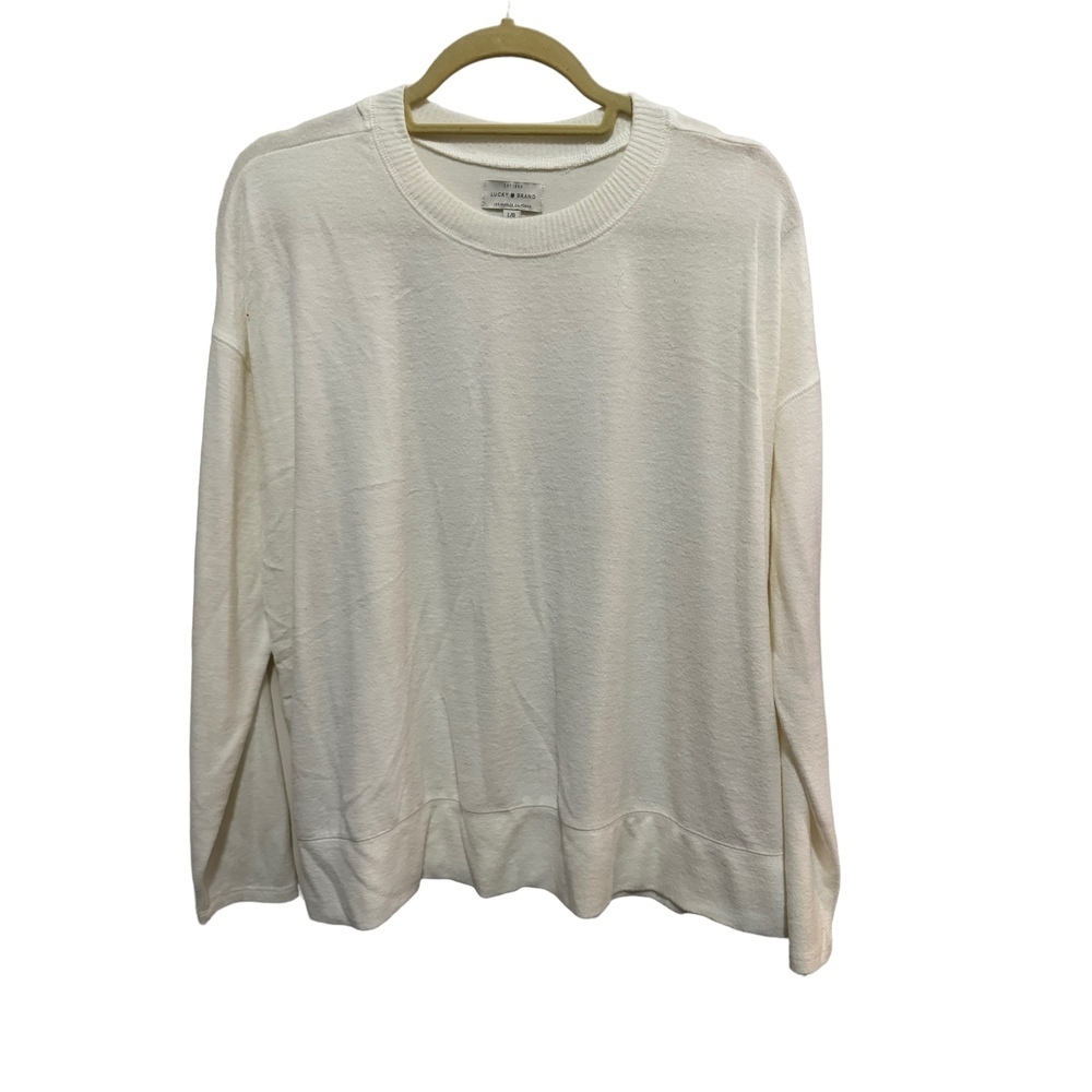 Lucky Brand - NWOT - Black / Grey Heather Crew Neck Sweater; Size L